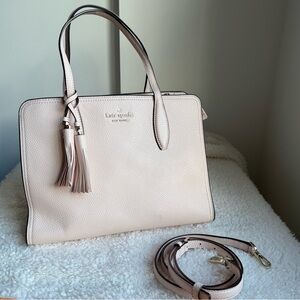 Kate Spade Blush Handbag with Tassels